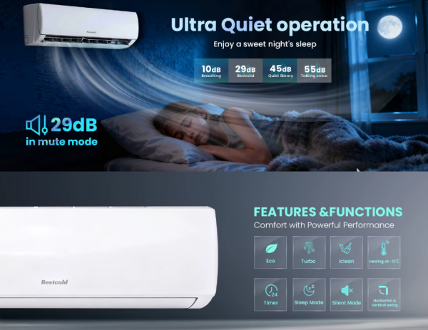 Bestcold 12000 BTU 110V Mini Split Air Conditioner