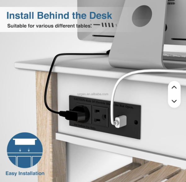 Recessed Power Strip USB-A Flush Mount Desk