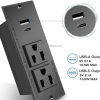 Recessed Power Strip USB-A Flush Mount Desk