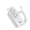 Recessed Power Strip with USB C Port USB a Port Desk