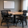 Conference Chair Mesh Office Furniture Foldable Black 2 Pack