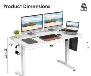 48-Inch Electric Standing Desk Adjustable