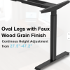 Dual Motor Standing Desk Frame with Oval Legs