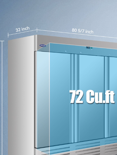Orikoool Commercial Refrigerator 81 In 72 Cu