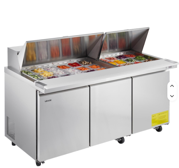 72 Three-Door Commercial Kitchen Refrigerator