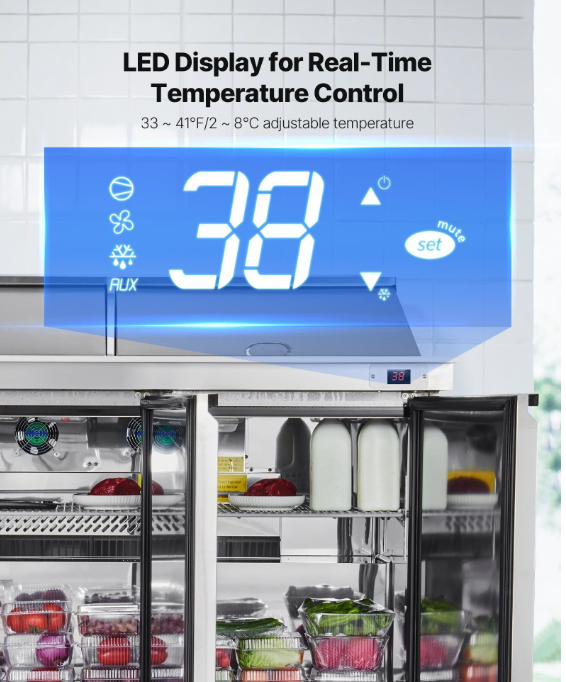 72 Three-Door Commercial Kitchen Refrigerator