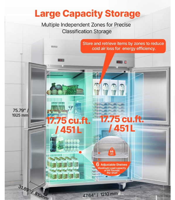 Commercial Kitchen Refrigeration Equipment 48"
