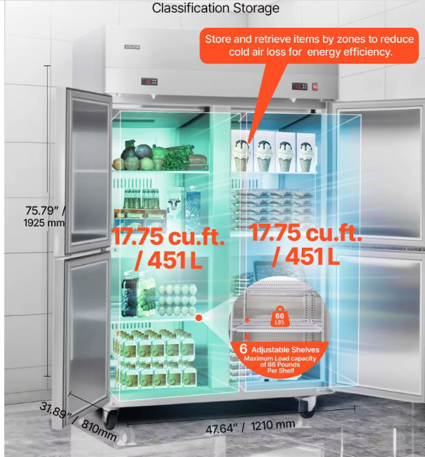 Commercial Kitchen Refrigeration Equipment 48"