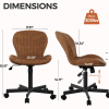 PU Leather Modern Ergonomic Comfortable Armless Office Chair