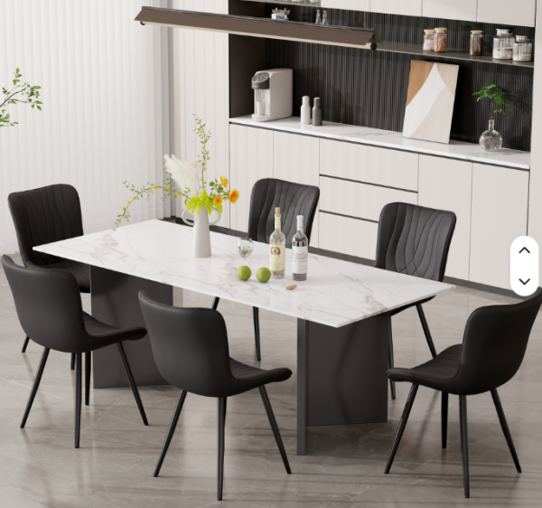 PU Leather Upholstered Soft Comfy Dining Chair