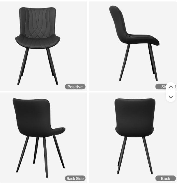 PU Leather Upholstered Soft Comfy Dining Chair