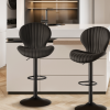 Modern Adjustable Swivel Fabric Bar Stools
