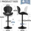 Modern Adjustable Swivel Fabric Bar Stools