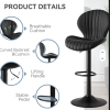 Modern Adjustable Swivel Fabric Bar Stools