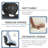Modern Adjustable Swivel Fabric Bar Stools