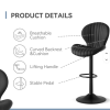 Modern Adjustable Swivel Fabric Bar Stools