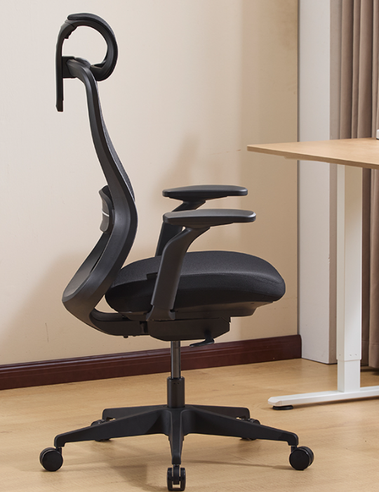 USA Warehouse Free Shipping Ergonomic Comfortable Black Mesh Executive Swivel Reclining Office Chair with Headrest