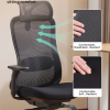 USA Warehouse Free Shipping Ergonomic Comfortable Black Mesh Executive Swivel Reclining Office Chair with Headrest