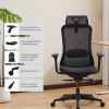 USA Warehouse Free Shipping Ergonomic Comfortable Black Mesh Executive Swivel Reclining Office Chair with Headrest