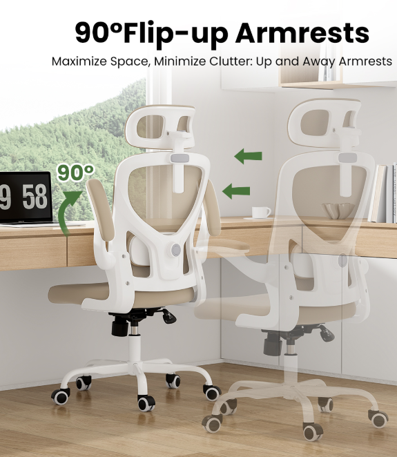 Ergonomic High Back Computer Chair With Armrests and Adjustable Lumbar Support Fast Delivery From US MOQ 1 Unit